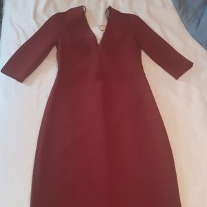 Zara bodycon midi dress, size M, burgundy